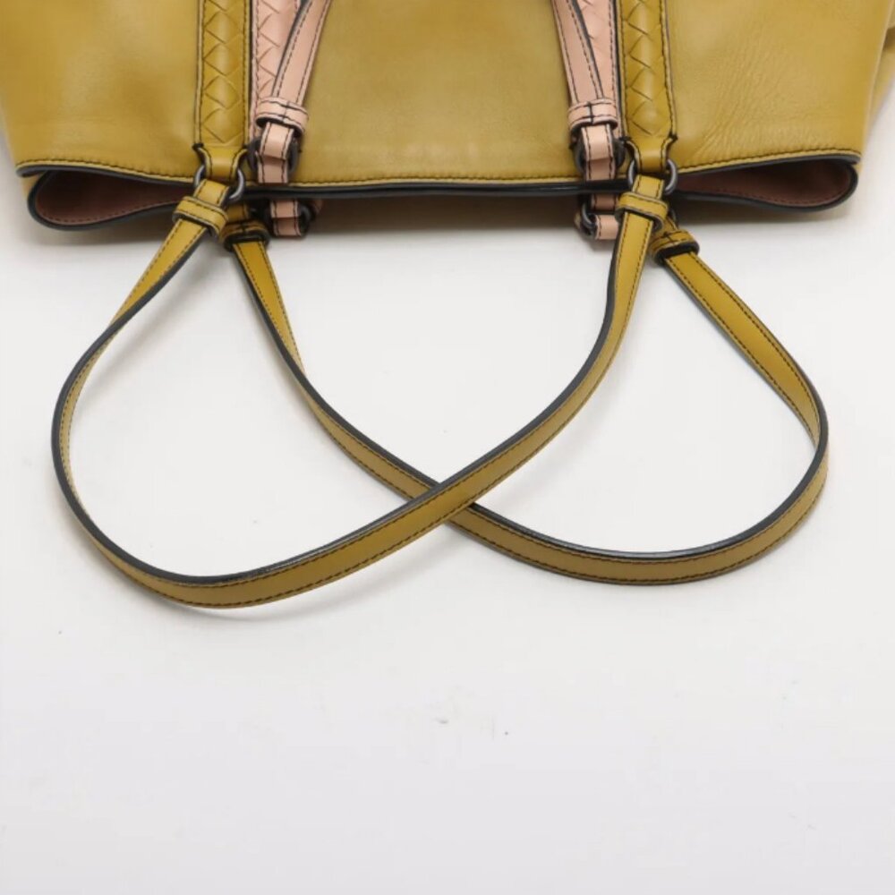 Bottega Veneta Intrecciato Corso Leather Tote Bag Green x Pink - Picture 5 of 16